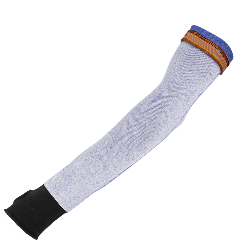 Samurai Glove&reg; Blue-and-White 15-Gauge Tuffalene&reg; UHMWPE 18-Inch Sleeves with Cut, Abrasion, and Puncture Resistance