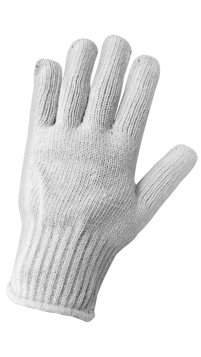 Bleached White String Knit Gloves