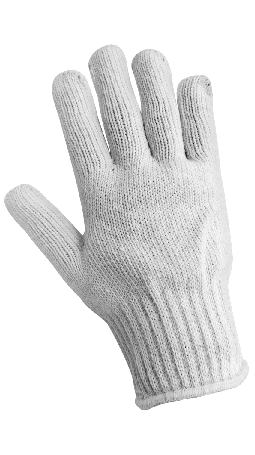 Bleached White String Knit Gloves