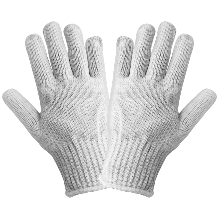 Bleached White String Knit Gloves