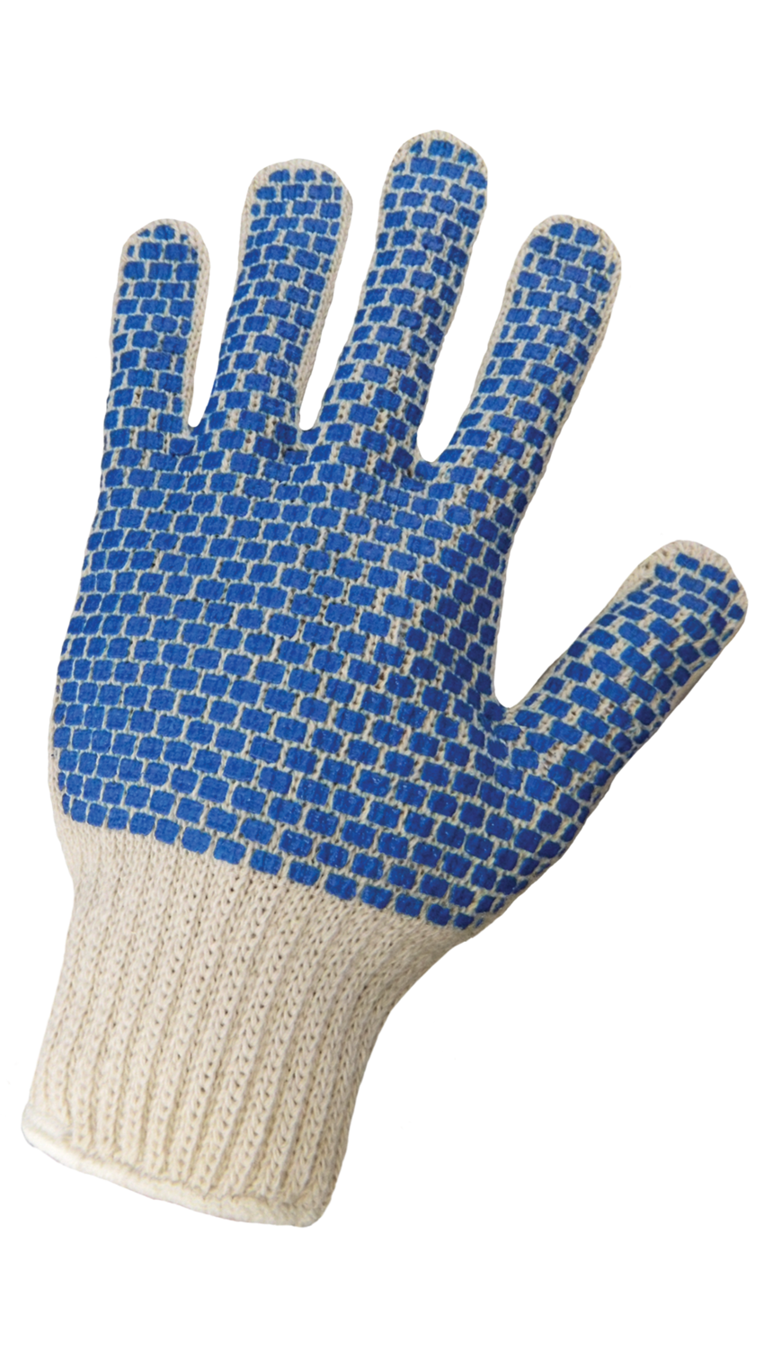 Double-Sided Blue PVC Brick Pattern Gloves