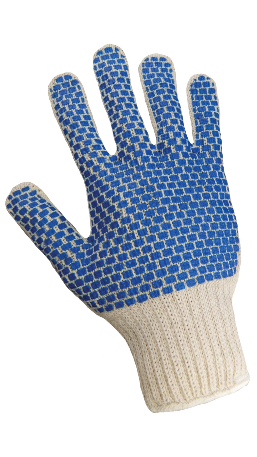 Double-Sided Blue PVC Brick Pattern Gloves