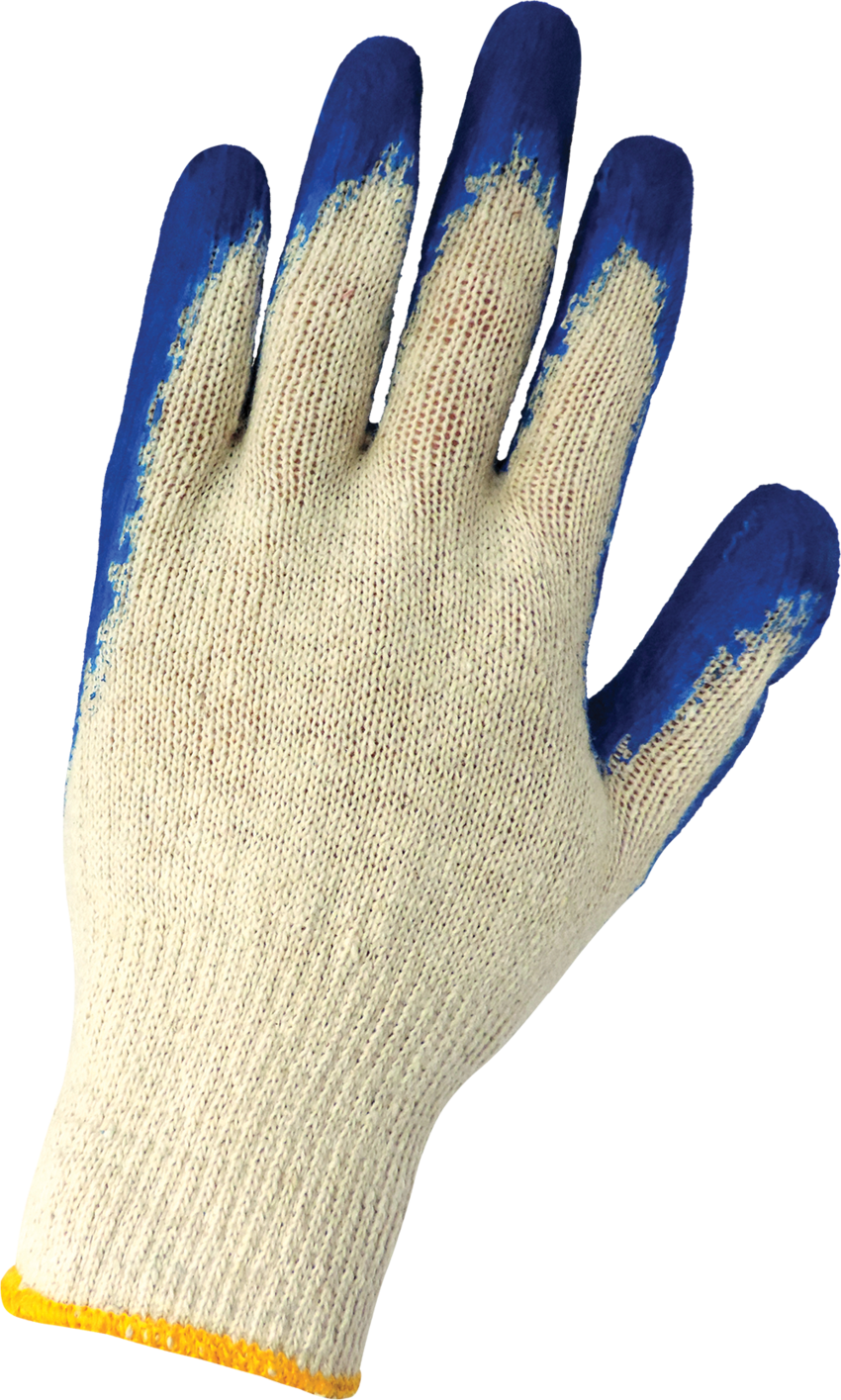 Medium-Weight String Knit Rubber Coated Gloves