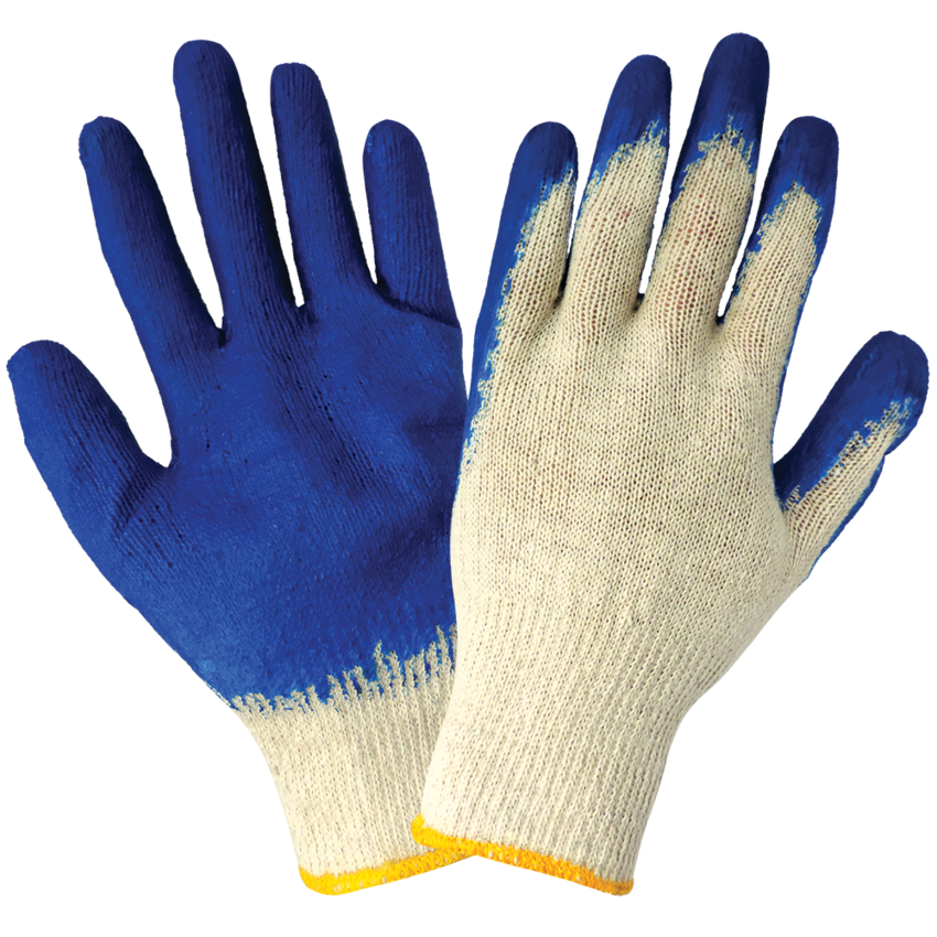 Medium-Weight String Knit Rubber Coated Gloves