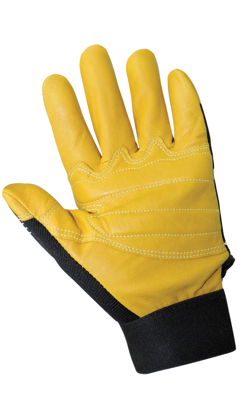 Gripster® Sport Premium-Grade Grain Goatskin Leather Palm Mechanics Style Gloves with Impact Protection