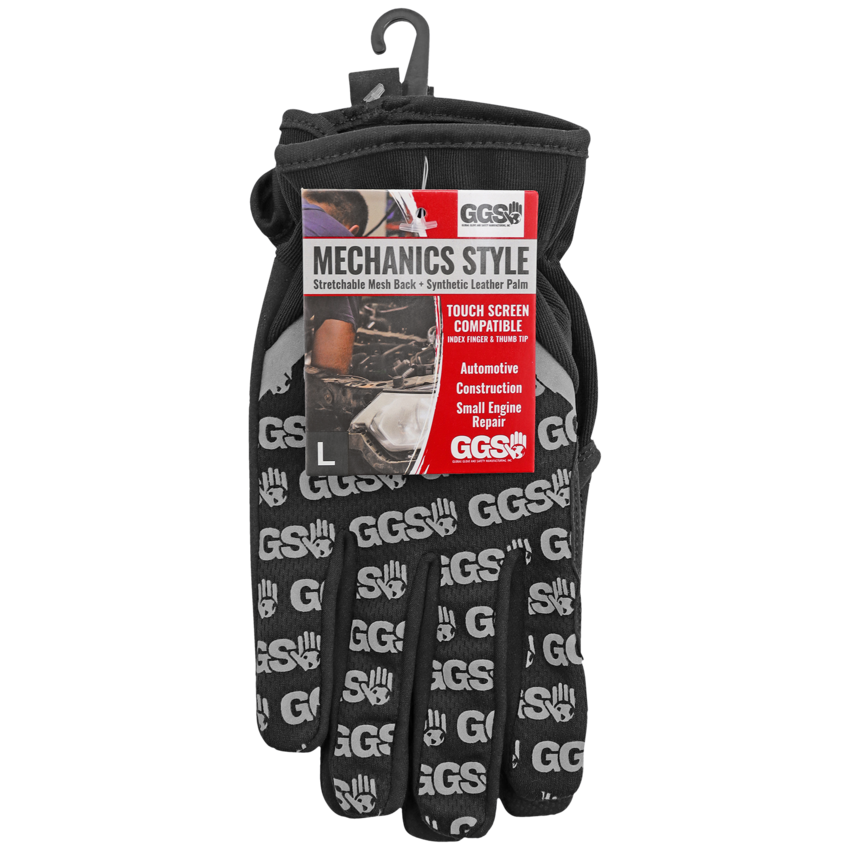 Touch Screen Mechanics Gloves with Reflective Printed Back