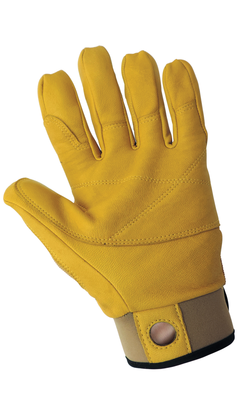 Gripster® Sport Ergonomic Premium-Grade Grain Goatskin Leather Palm Belaying/Rappelling Climbing Gloves