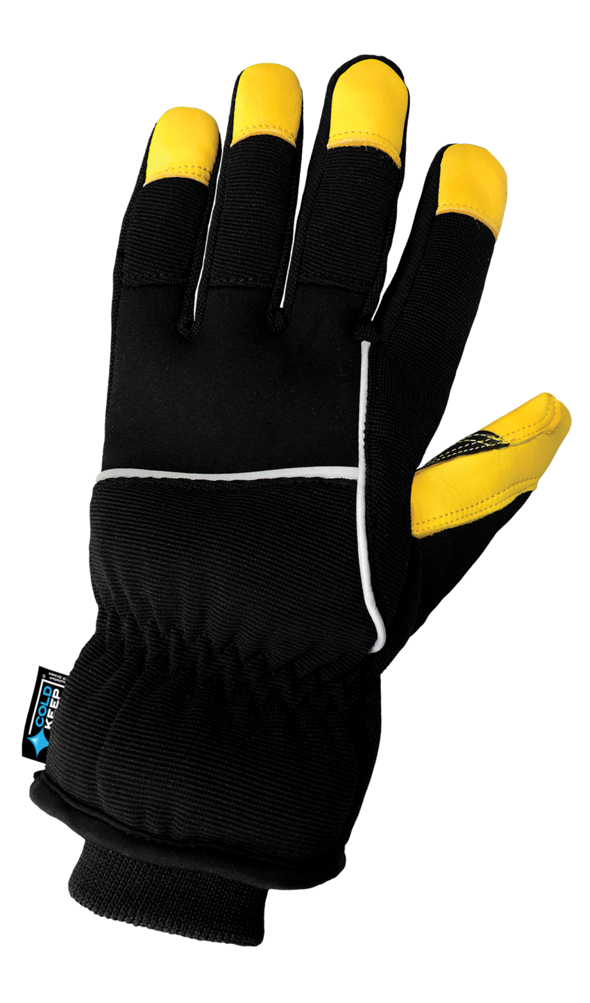 Premium-Grade Grain Deerskin Leather Palm, Low Temperature, Waterproof, Insulated Gloves