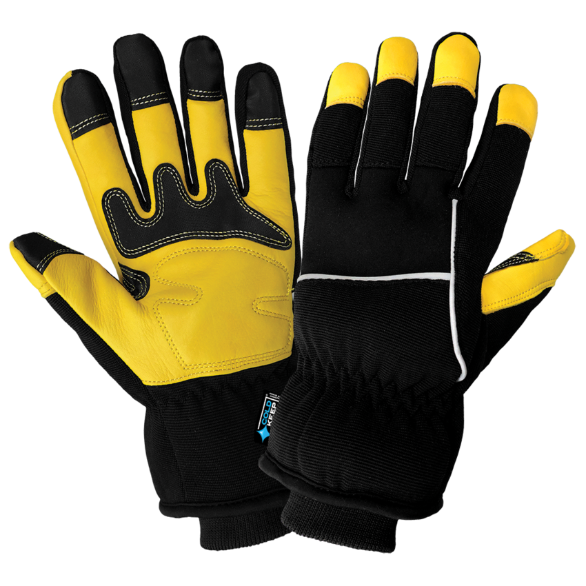 Premium-Grade Grain Deerskin Leather Palm, Low Temperature, Waterproof, Insulated Gloves