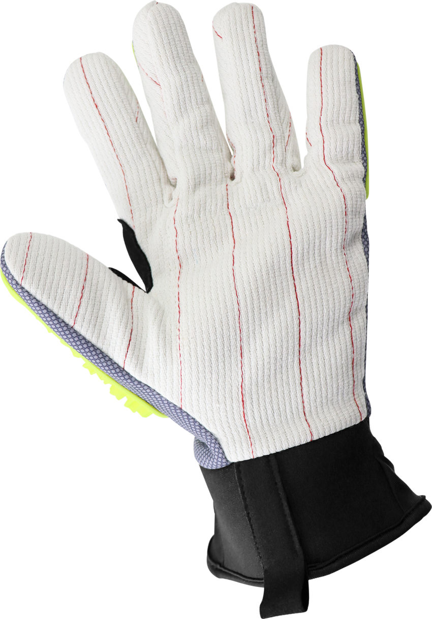Vise Gripster&reg; Premium Impact Resistant Cotton Corded High-Visibility Gloves with Cut Resistant Liner