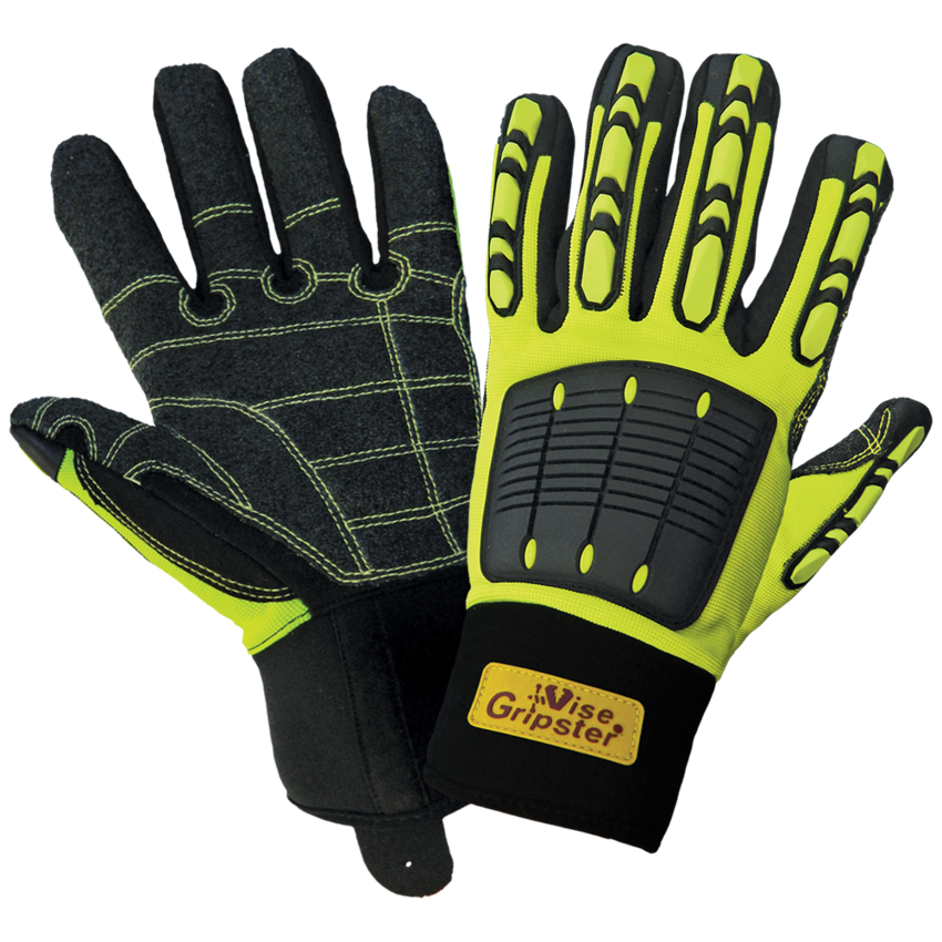 Vise Gripster® High-Visibility Reinforced Abrasion Resistant Gloves with TPU Impact Protection