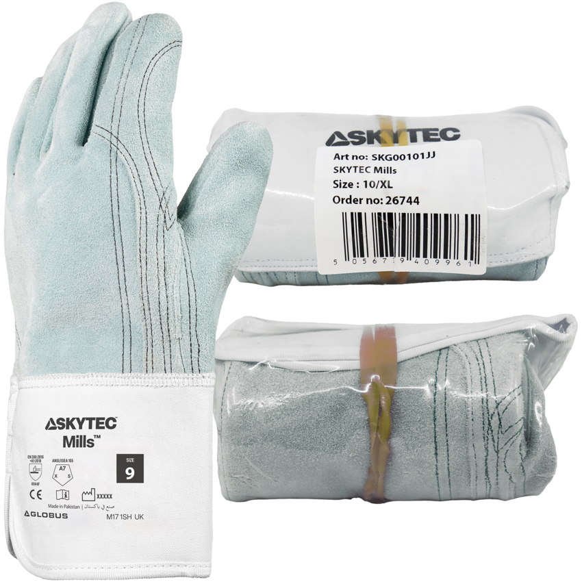 Mills&trade; Heavy Duty Vend-Packaged Cowhide Leather Gloves with a Cut Resistant Liner