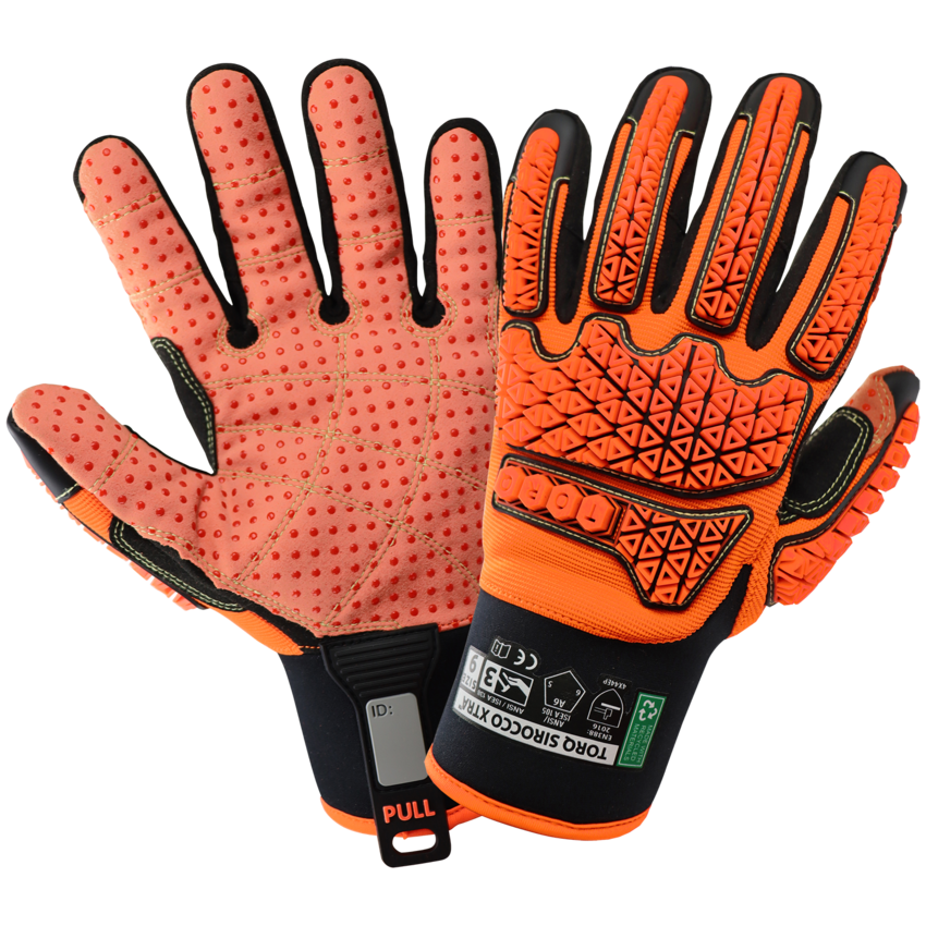 Torq Sirocco Xtra&trade; High-Visibility Multi-Hazard Oil and Gas Gloves with an Aralene&reg; Lined Synthetic Leather Palm