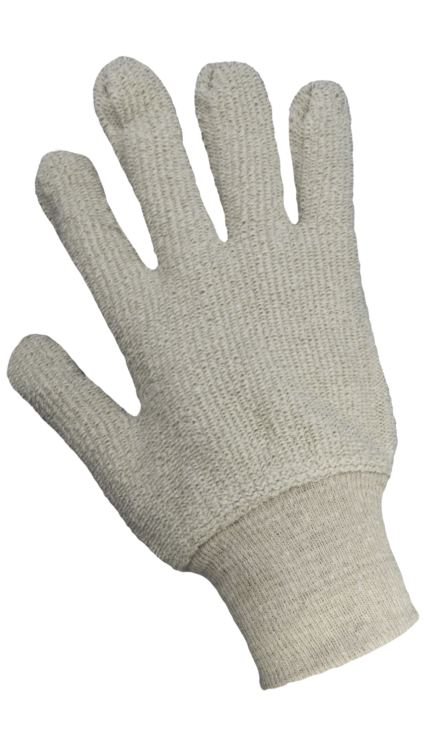 Heavyweight Natural-Colored Terry Cloth Gloves