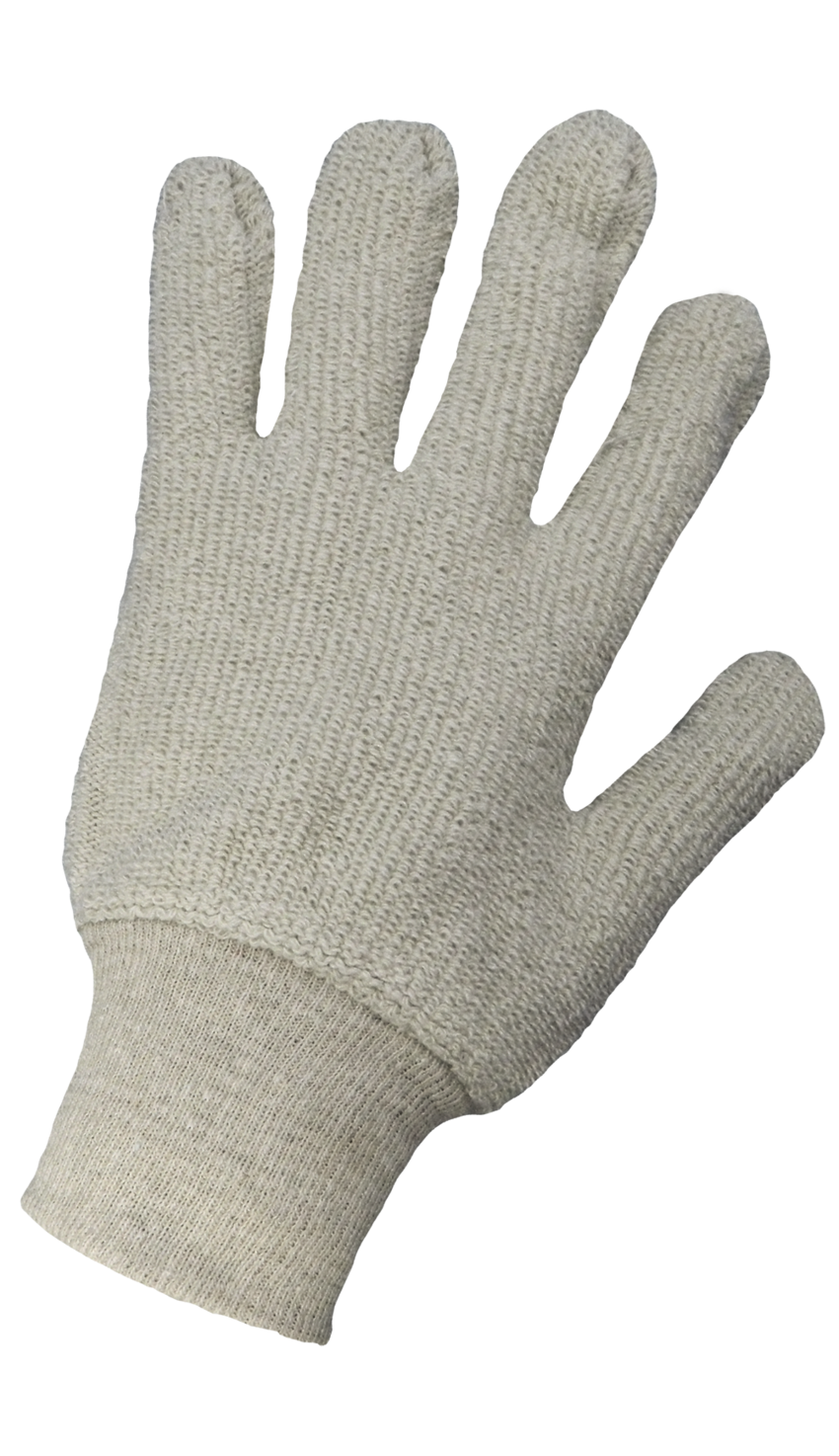 Heavyweight Natural-Colored Terry Cloth Gloves