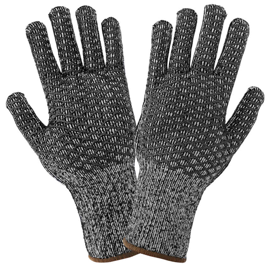 Acrylic Terry Cloth Patterned PVC Gloves