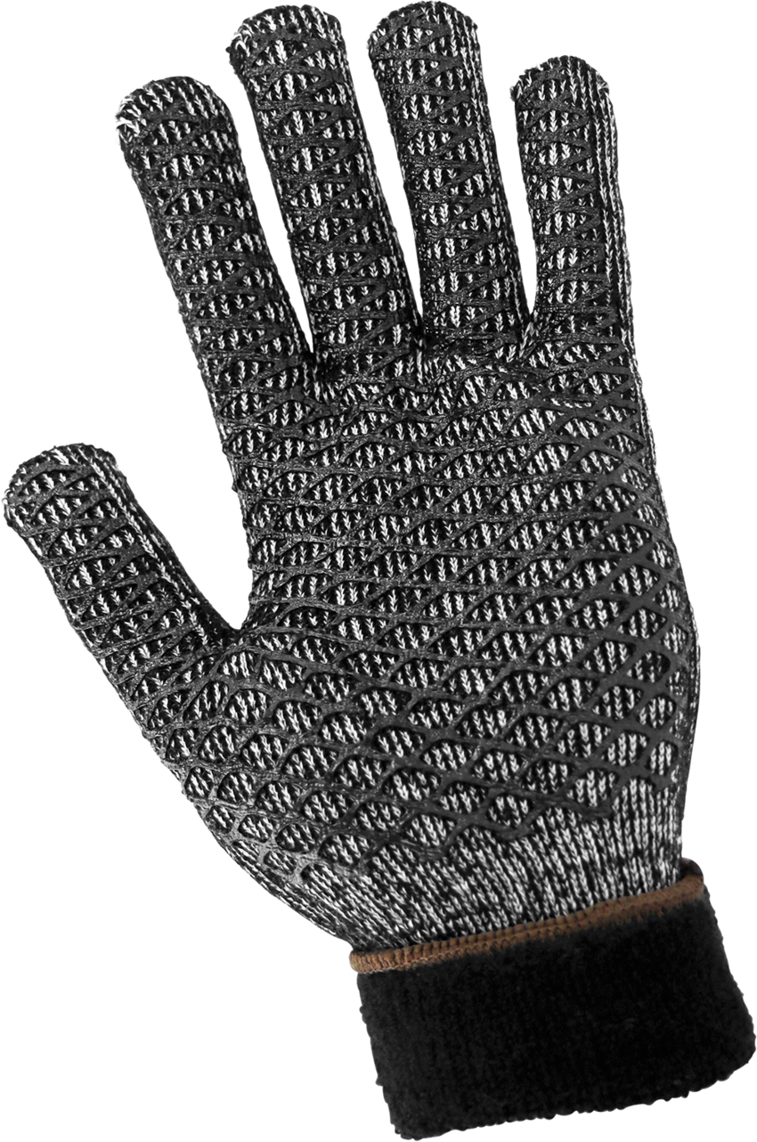 Acrylic Terry Cloth Patterned PVC Gloves