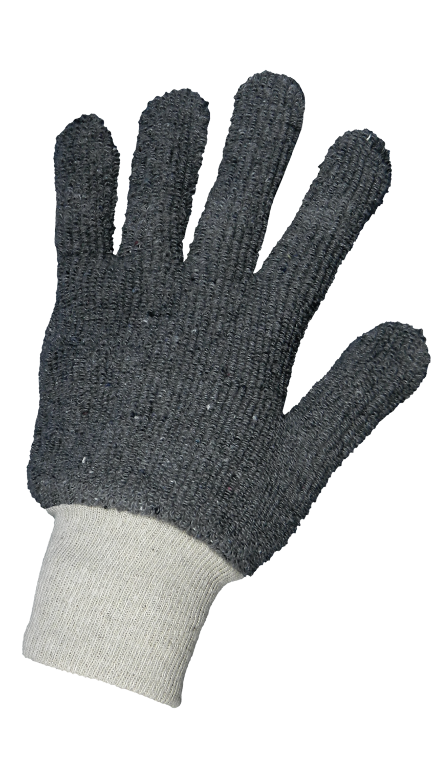 Heavyweight Gray Heat Resistant Terry Cloth Gloves