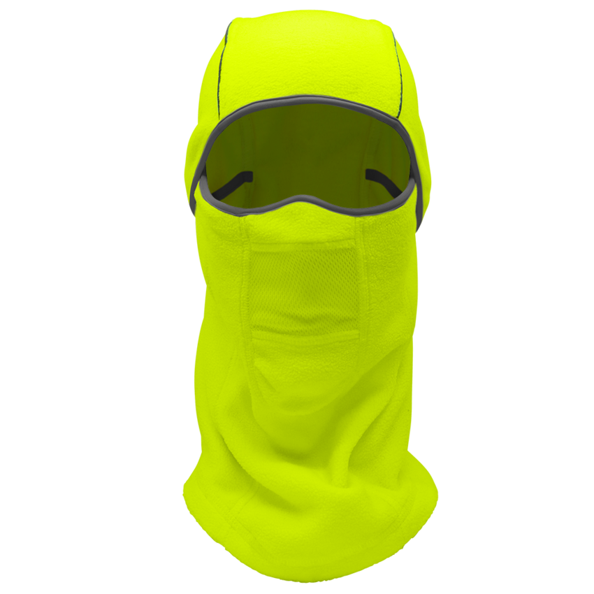Bullhead Safety™ Winter Liners High-Visibility Yellow/Green, Shoulder-Length, Multifunctional, Hinged Thermal Balaclava