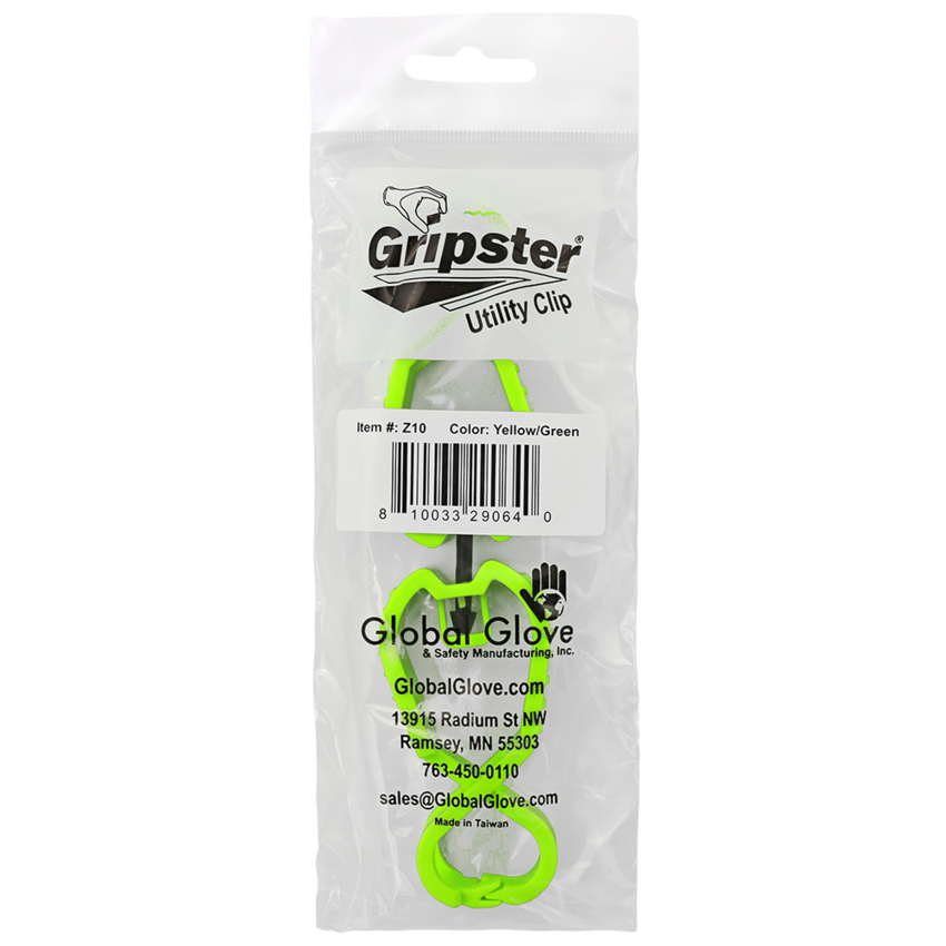 Gripster® High-Visibility Yellow/Green Dual Large/Large Multi-Use Utility Clip