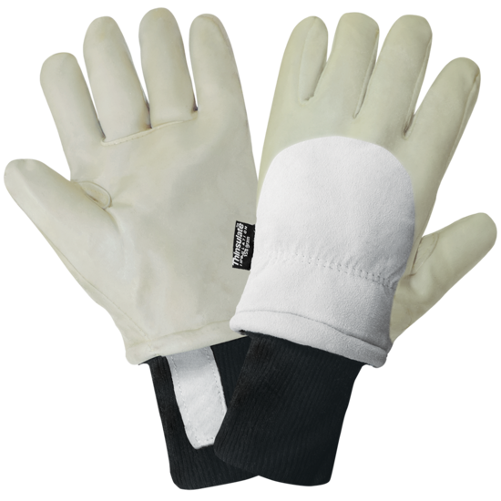 Premium Goatskin Leather Latex-Coated Insulated Freezer Gloves