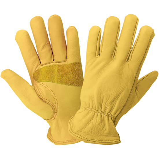 Premium Grain Cowhide Leather Gloves with Reinforced Palm