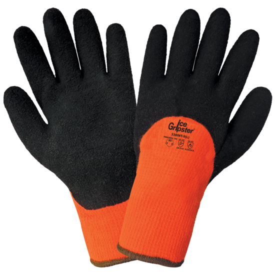 Ice Gripster® Three-Quarter Foam Rubber Coated Palm High-Visibility Low Temperature Gloves with Cut, Abrasion, and Puncture Resistance