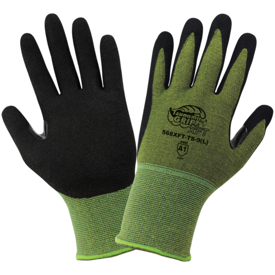 Tsunami Grip® XFT Touch Screen Compatible Xtreme Foam Technology Coated Bamboo Gloves with Cut, Abrasion, and Puncture Resistance