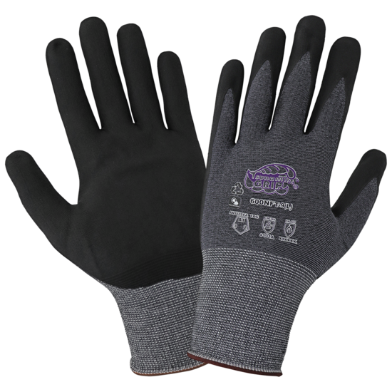 Tsunami Grip® Lightweight, Seamless, New Foam Technology Palm Coated, rPET Recycled Gloves with Cut, Abrasion, and Puncture Resistance