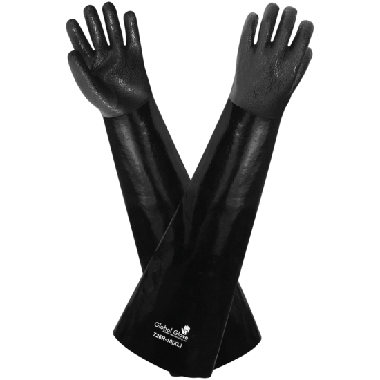 Premium Double-Dipped Shoulder Length PVC Chemical Handling Gloves