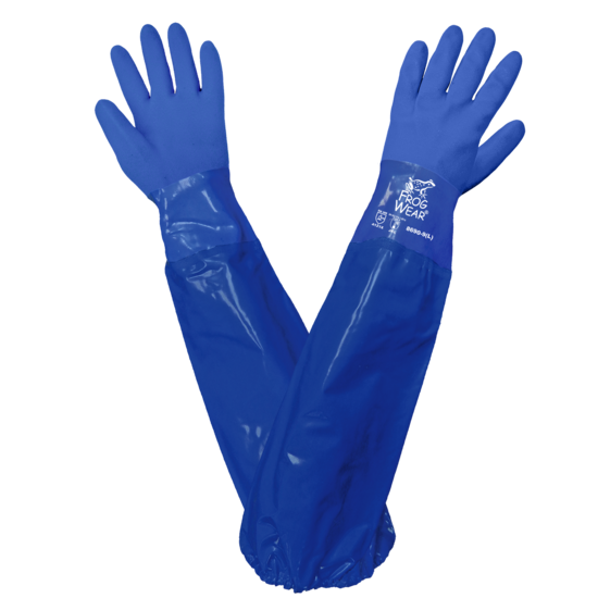 FrogWear® Shoulder Length Triple-Coated PVC Chemical Resistant Gloves