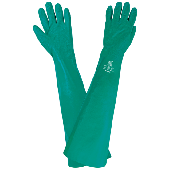 FrogWear® Heavyweight Extra-Long Nitrile Supported Gloves