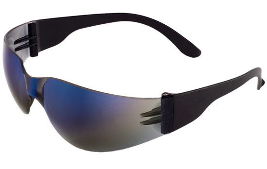 Torrent™ Blue Mirror Lens, Matte Black Frame Safety Glasses
