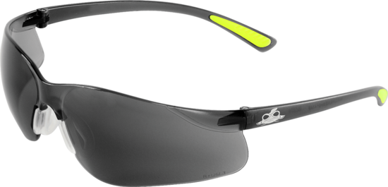 Bass™ Smoke Anti-Fog Lens, Frosted Black Frame Safety Glasses