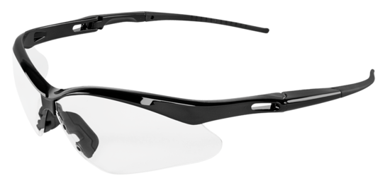 Spearfish® Clear Anti-Fog Lens, Shiny Black Frame Safety Glasses