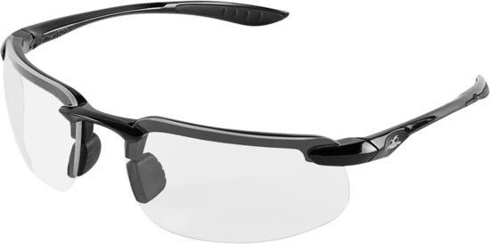Swordfish®X Clear Anti-Fog Lens, Shiny Black Frame Safety Glasses - LIMITED STOCK