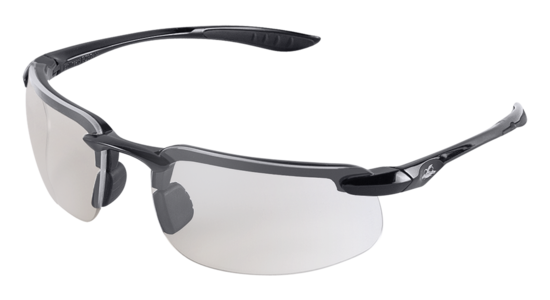 Swordfish®X Indoor/Outdoor Anti-Fog Lens, Shiny Black Frame Safety Glasses - LIMITED STOCK