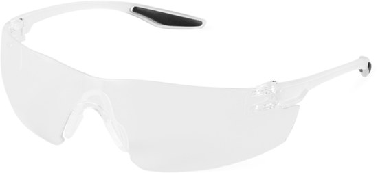 Discus™ Clear Lens, Frosted Clear Frame Safety Glasses