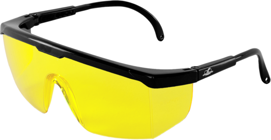 Kaku® Yellow Lens, Shiny Black Frame Safety Glasses - LIMITED STOCK