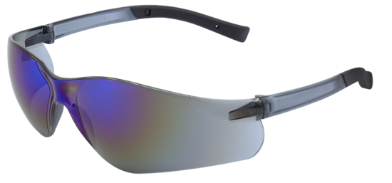 Pavon® Blue Mirror Lens, Frosted Black Frame Safety Glasses