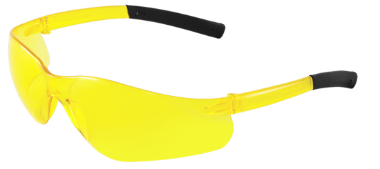 Pavon® Yellow Lens, Frosted Yellow Frame Safety Glasses
