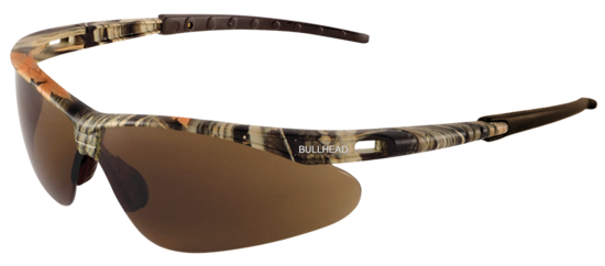 Stinger® Brown Anti-Fog Lens, Woodland Camouflage Frame Safety Glasses