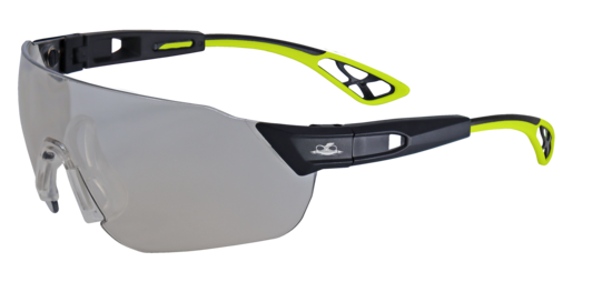 Tetra™ Indoor/Outdoor Anti-Fog Lens, Matte Black Frame Safety Glasses
