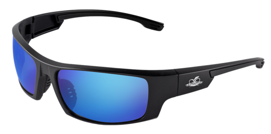 Dorado® Blue Mirror Lens, Matte Black Frame Safety Glasses