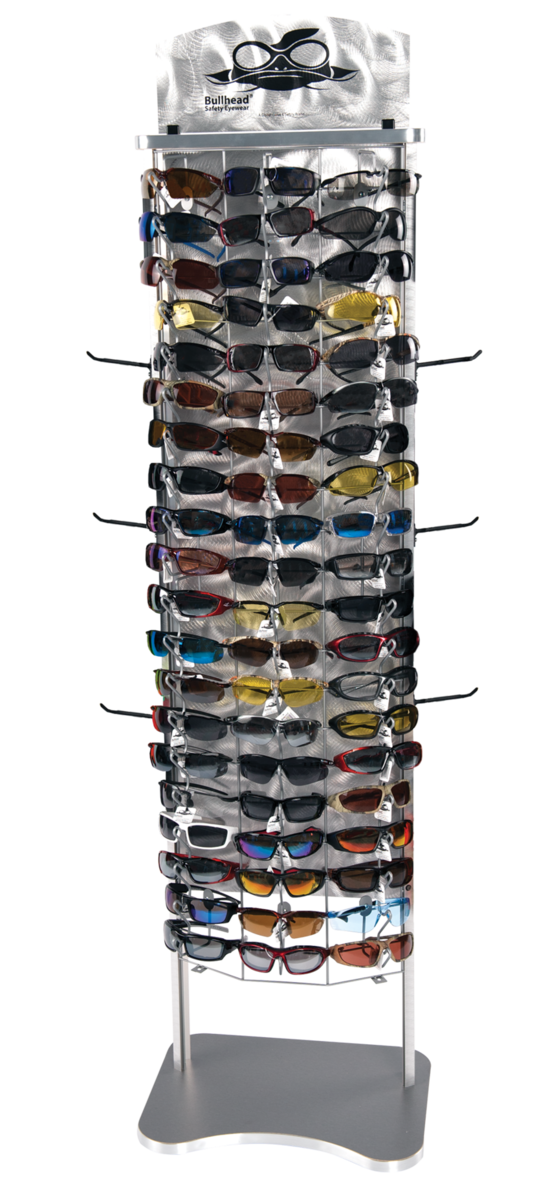 Bullhead Safety&reg; Eyewear 60-Piece One-Sided Floor Display