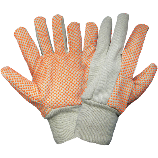 Clute Cut 12 oz. Cotton Canvas Dotted with High-Visibility PVC Gloves