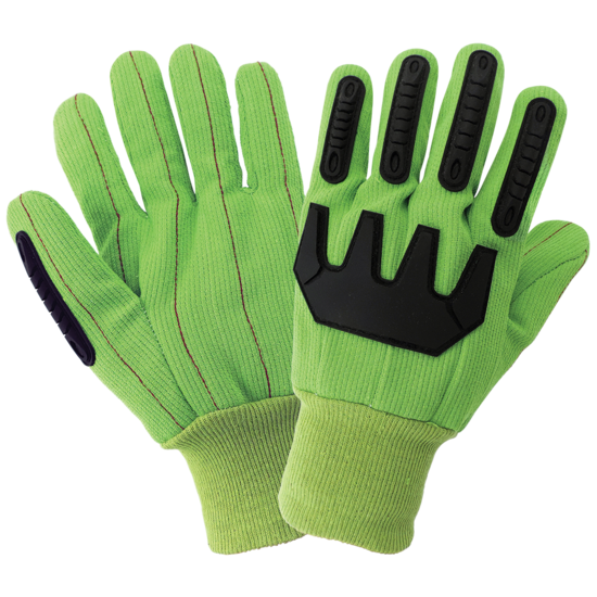 Cotton/Polyester Corded Impact Protection Gloves