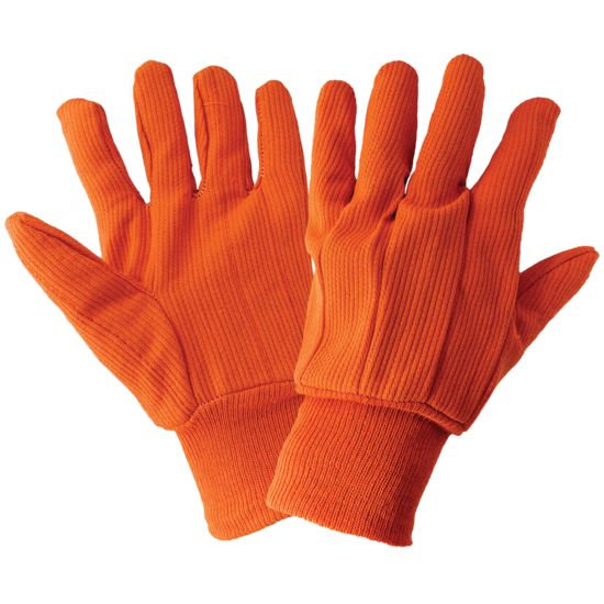 Corded Orange 18 oz. Cotton Gloves