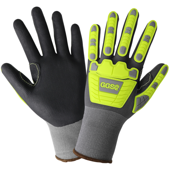 General Purpose Anti-Static/Electrostatic Compliant 15-Gauge Nylon/Polyester/Spandex Touchscreen Gloves with Impact Protection