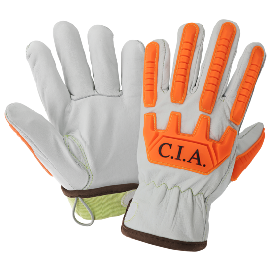 High-Visibility Cut, Impact, Oil, and Water-Resistant Premium Leather Drivers Gloves